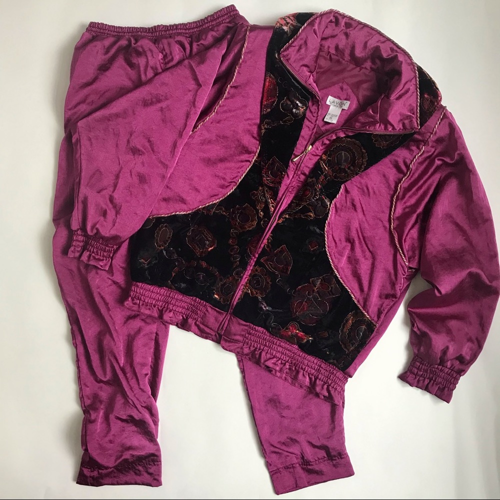 Vintage Lavon Matching Tracksuit 80s 90s Y2K in Pink M